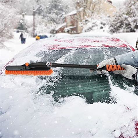 Car Snow Brush Removal Extendable with Ice Scraper and Foam Grip ...