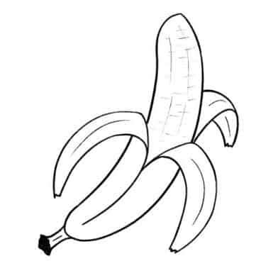 How to draw a banana - with the skin and peeled - Let's Draw That!