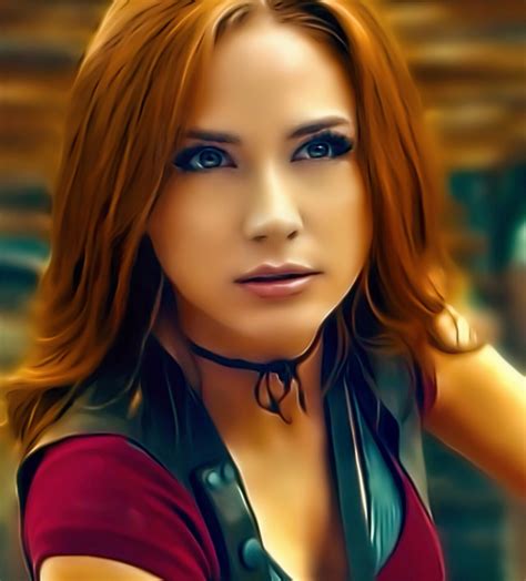 Karen Gillan as Ruby Roundhouse in Jumanji by petnick on @DeviantArt Beautiful Celebrities ...