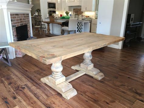 Solid Wood Handmade Pedestal Trestle Table FREE SHIPPING | Etsy | Dining table in kitchen ...