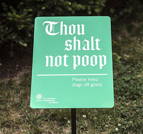 If It's Hip, It's Here (Archives): Pentagram's Custom Signs Make Picking Up Dog Poop A Religious ...