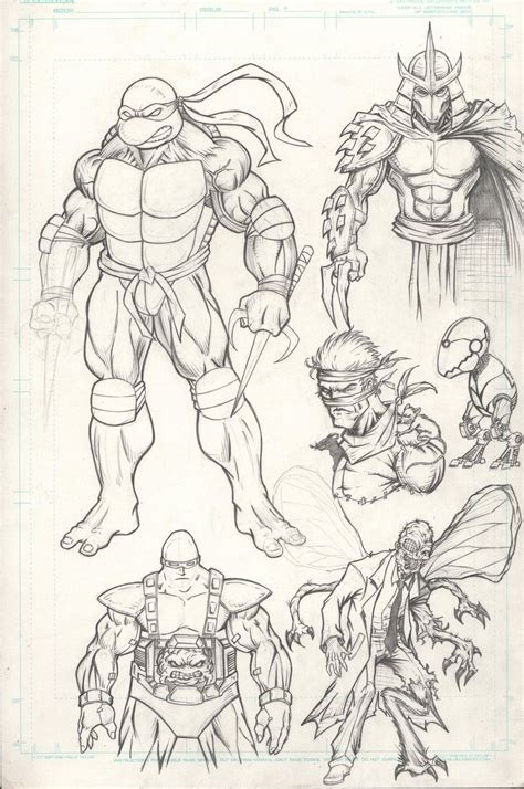 Ninja turtles sketches by c crain