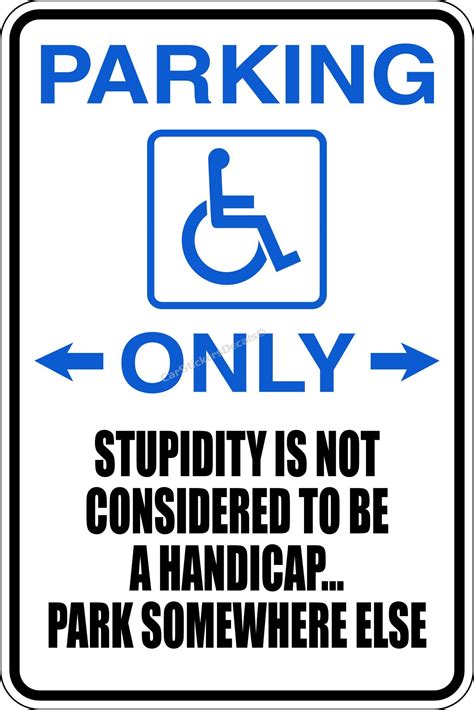 Funny Handicap Signs - ClipArt Best