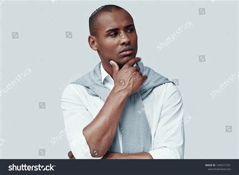 Deep Thinking Handsome Young African Man Stock Photo 1445217761 | Shutterstock