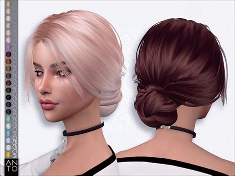 Messy hairstyle with bun Found in TSR Category 'Sims 4 Female Hairstyles' | Sims hair, Womens ...