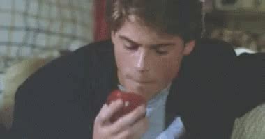 Rob Lowe Apple GIF - RobLowe Apple Eating - Discover & Share GIFs