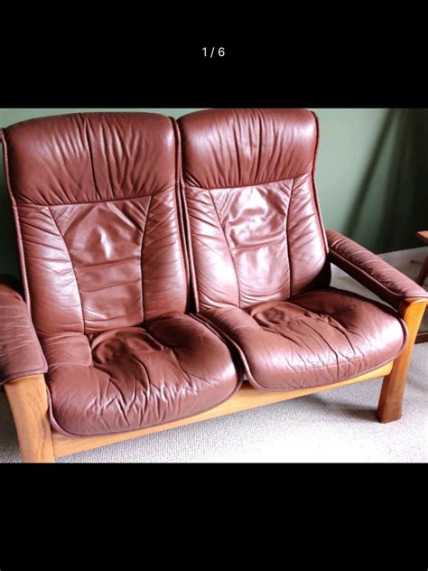 Ekornes Stressless Leather Reclining 2 Seater Sofa | eBay