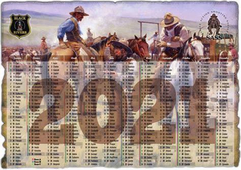 cowboy calendar