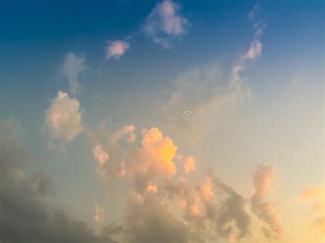 Sunset with Soft Blue Sky Late Afternoon Background. Early Morning Blue ...