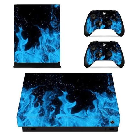 Blue Flame Xbox one X Skin for Xbox one X Console and Controllers | Xbox, Xbox one, Blue flames