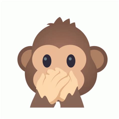 Speak No Evil Monkey Joypixels Sticker - Speak No Evil Monkey Joypixels Brown Monkey - Discover ...