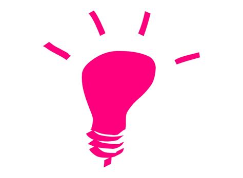 Pink Light Bulb Cartoon - Clip Art Library