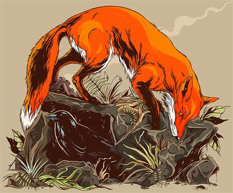 Fox and Crow - Wells Illustration