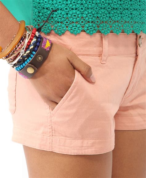 Peach color shorts! | Peach colors, Fashion, Peach