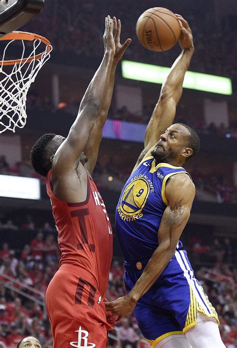 Warriors’ Andre Iguodala’s dunk attempt soundly rejected by Clint Capela