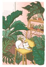 Vintage Postcard Cat In Flower Cart Free Stock Photo - Public Domain Pictures