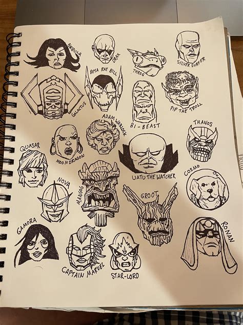 drawing Marvel comic characters part 1: some intergalactic homies for ...