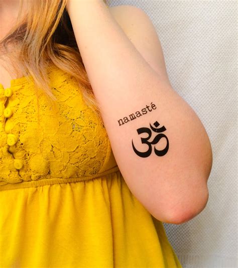 2 Om Namaste Temporary Tattoos SmashTat