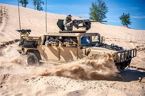 Images Soldiers Machine guns Military vehicle 2016-17 HMMWV M1165A1