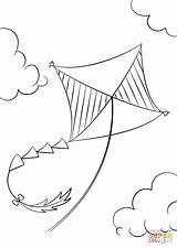 Coloring Pages Of Flying Kites sketch template
