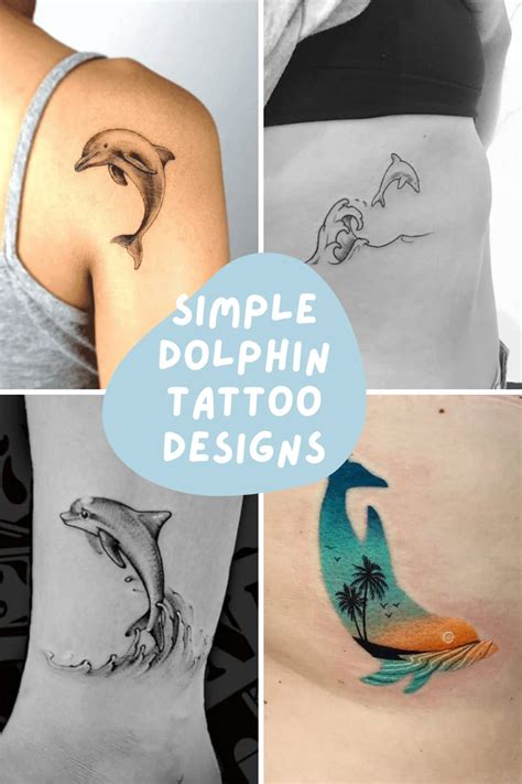 73 Simple Dolphin Tattoo Designs for Females - TattooGlee Ocean Life ...