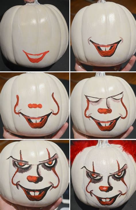 How To Paint Your Own Pennywise Pumpkin | Halloween diy crafts, Halloween pumpkins painted ...