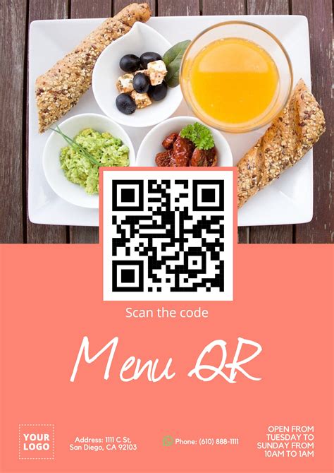 Qr Code Menu Template - Printable Word Searches