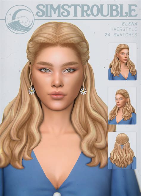 ELENA - Sims 4 Hair by simstrouble