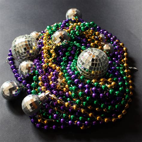 33" Mardi Gras Beads (12pcs/pack) | GlowUniverse.com