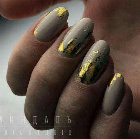 Gold foil Nails | Foil nails, Pretty acrylic nails, Gold nails