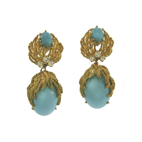 Turquoise Detachable Drop Earrings