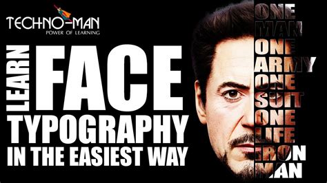 How to Create Face Typography I Text Portrait Tutorial Photoshop CC in Hindi || Half Face ...