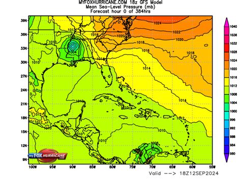 Extended GFS Model | Mean Sea Level Pressure | Hurricane and Tropical ...