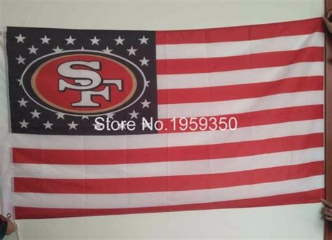 San Francisco 49ers flag banner with modified US Flag 3ft x 5ft ...