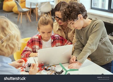 Computer Science Focused Little Kids Learn Stock Photo 1953775183 | Shutterstock