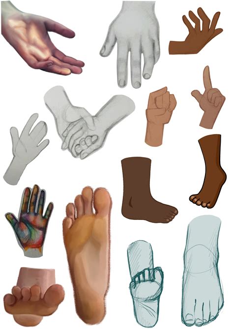 ArtStation - Hands And Feet Anatomy Practice