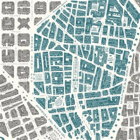 Walk With Me, mapas no convencionales de Barcelona : Passeig de Gràcia Urban Mapping, Barcelona ...
