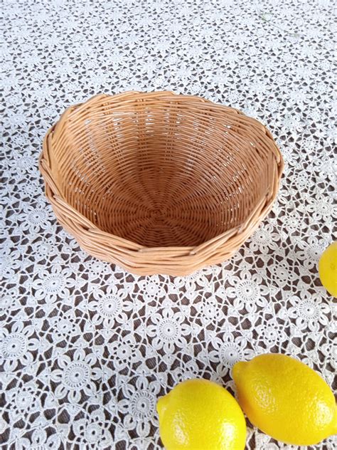 Fruit bowl Serving bowl Wicker decorative bowl Large fruit | Etsy