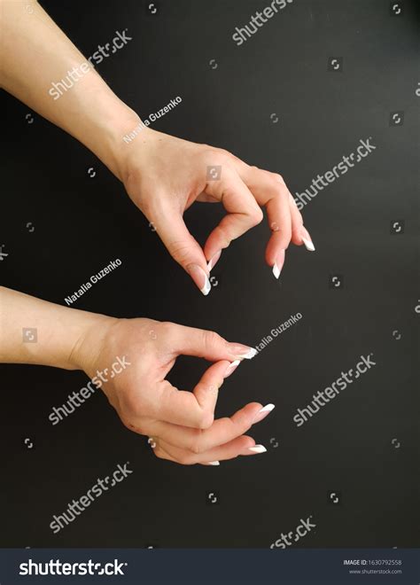 Hand Gestures On Black Background Stock Photo 1630792558 | Shutterstock