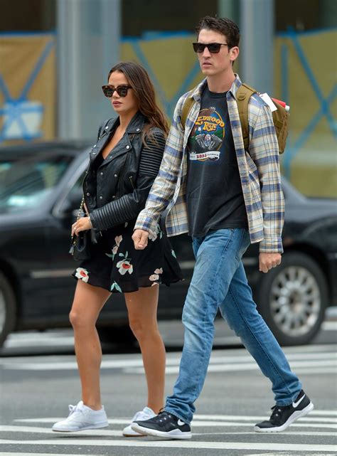 Keleigh Sperry and Miles Teller out for a walk in the East Village, New ...