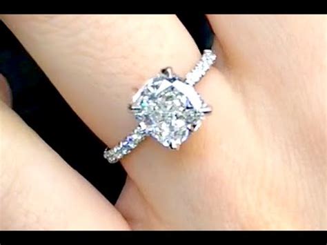 3 carat Cushion Cut Diamond Engagement Ring - YouTube