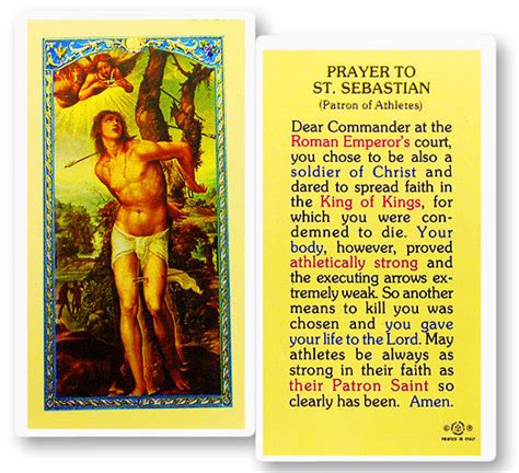 Prayer To St. Sebastian