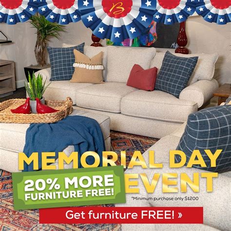 Memorial Day Is Now - Get the Living Room Set AND Get 20% MORE Furniture FREE! Bob Mills ...