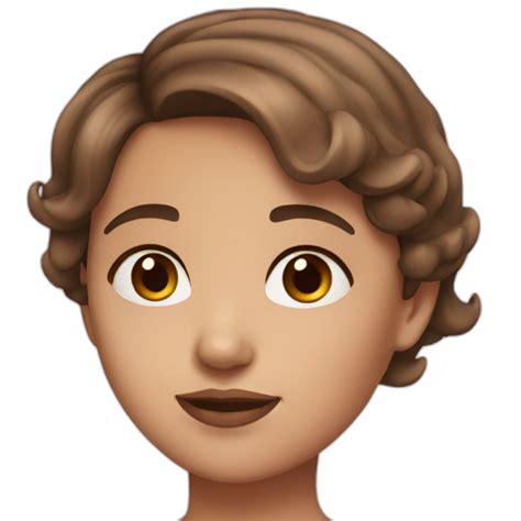 Girl with curly hair Dark , short brown eyes, thick lips | AI Emoji Generator