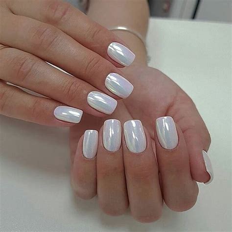 How to Do Chrome Nails | Opal nails, Pearl nails, Chrome nails
