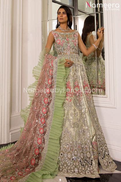 Latest Pistachio Color Dress Pakistani for Bride Online 2021 – Nameera ...