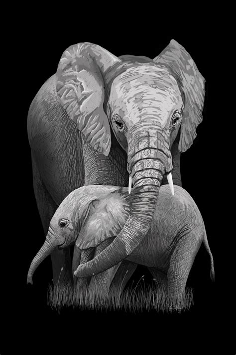 Mother and Baby Elephant Wall Art Prints & Gifts to Buy Online