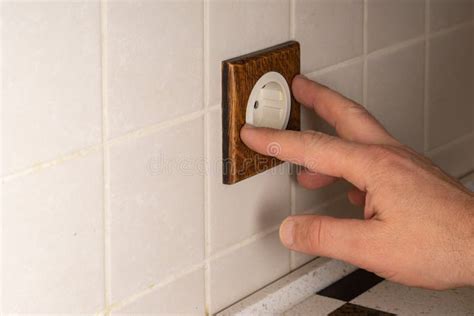 Wall Socket . the Process of Installing an Electrical Outlet Stock ...