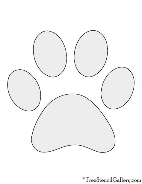 Paw Print Stencil Printable - Printable Templates