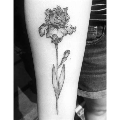 Iris for Wendy #forearmtattoo#iristattoo#floraltattoo#singleneedle#illustration#details#linework ...